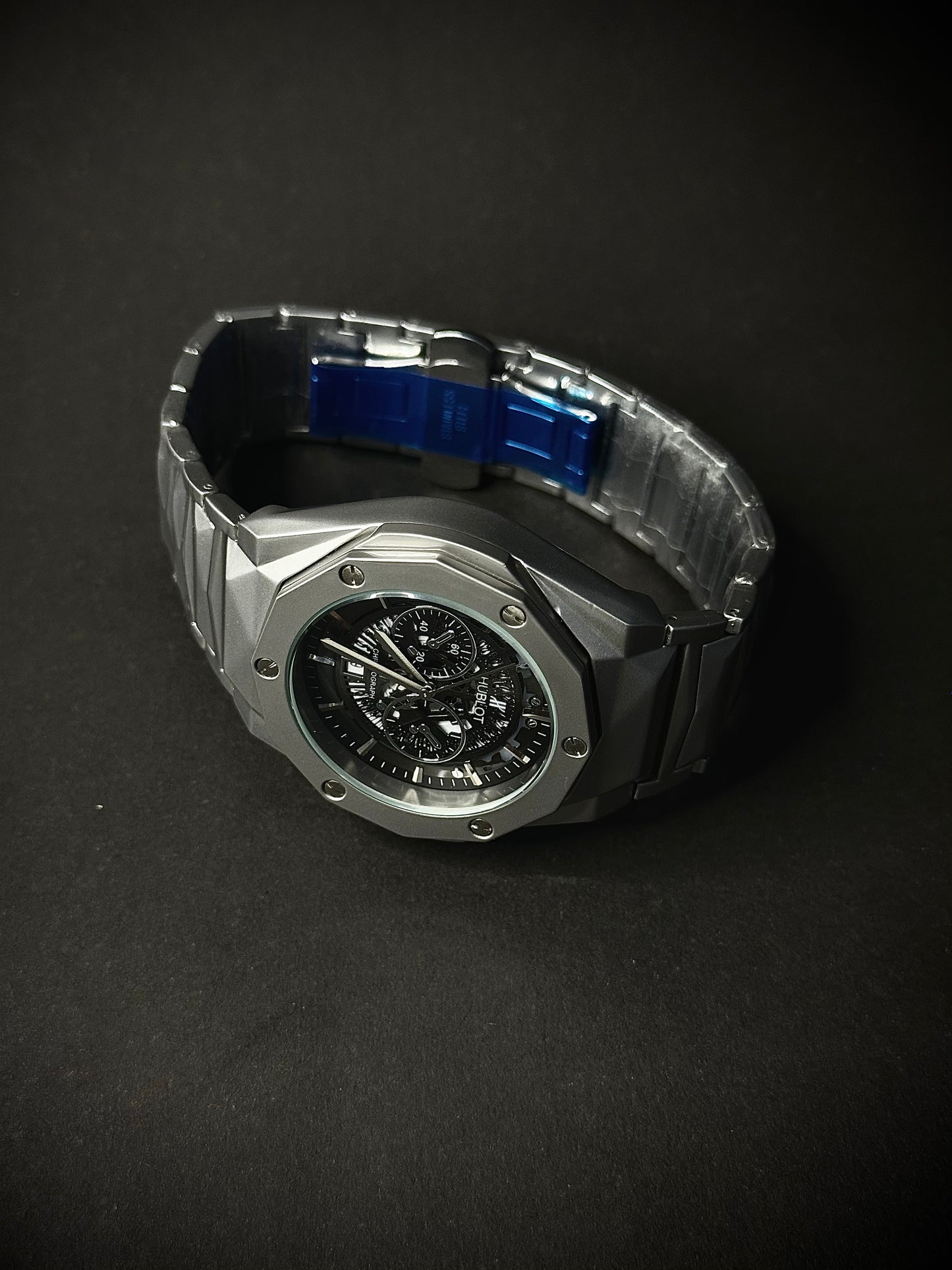Hublot - Universe | Silver 3D design Chain | Date perpetual