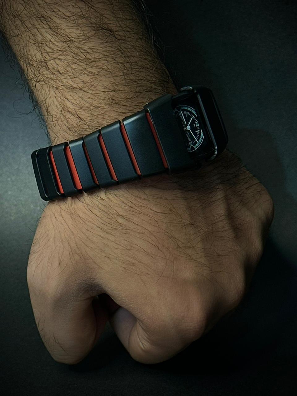 Unique Snake Watch | Double tone strap | fiber & silicone