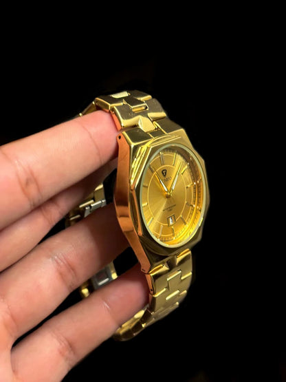 Ticarto - OctaGold | Shinny Golden (date display & water resistance)