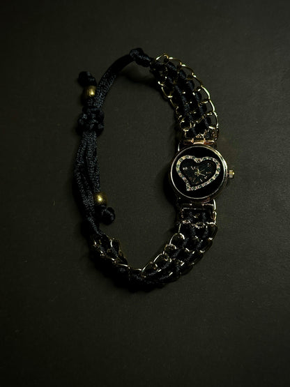 LOVE HEART bezel | Scruchie plus Chain style