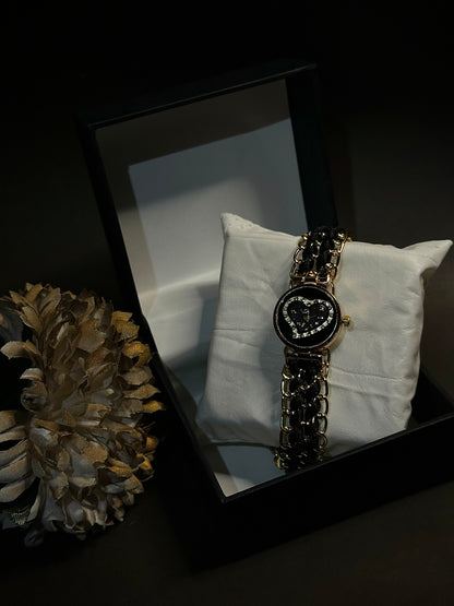 LOVE HEART bezel | Scruchie plus Chain style