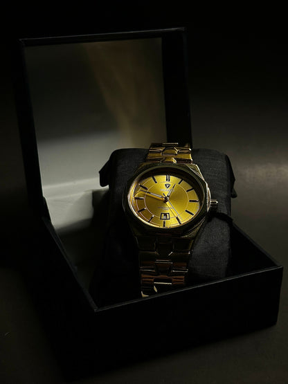 Ticarto - OctaGold | Shinny Golden (date display & water resistance)
