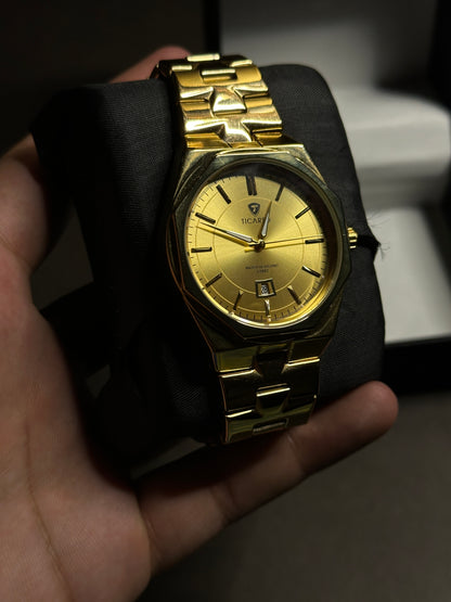 Ticarto - OctaGold | Shinny Golden (date display & water resistance)