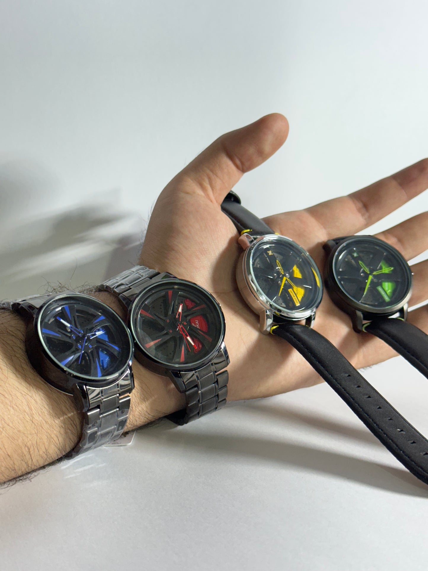 Gyro wheel and Alloy Rim watch (Strap & chain)