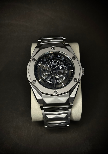 Hublot - Universe | Silver 3D design Chain | Date perpetual