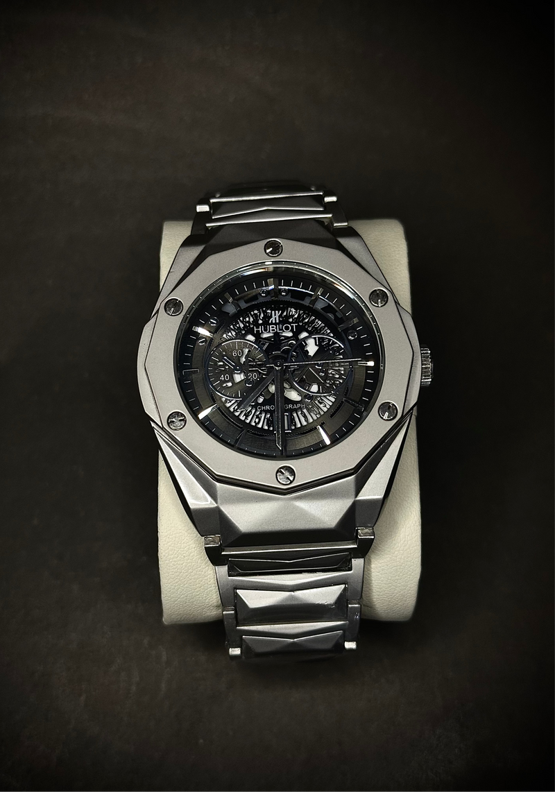 Hublot - Universe | Silver 3D design Chain | Date perpetual