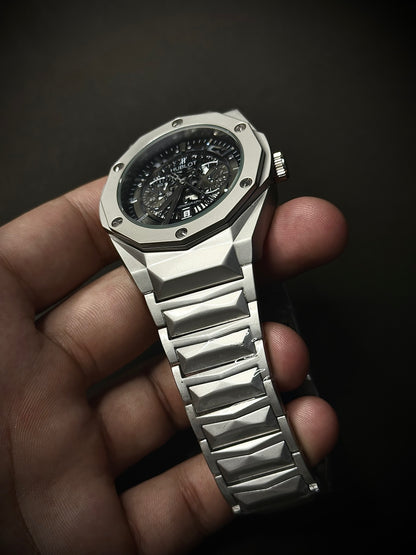 Hublot - Universe | Silver 3D design Chain | Date perpetual