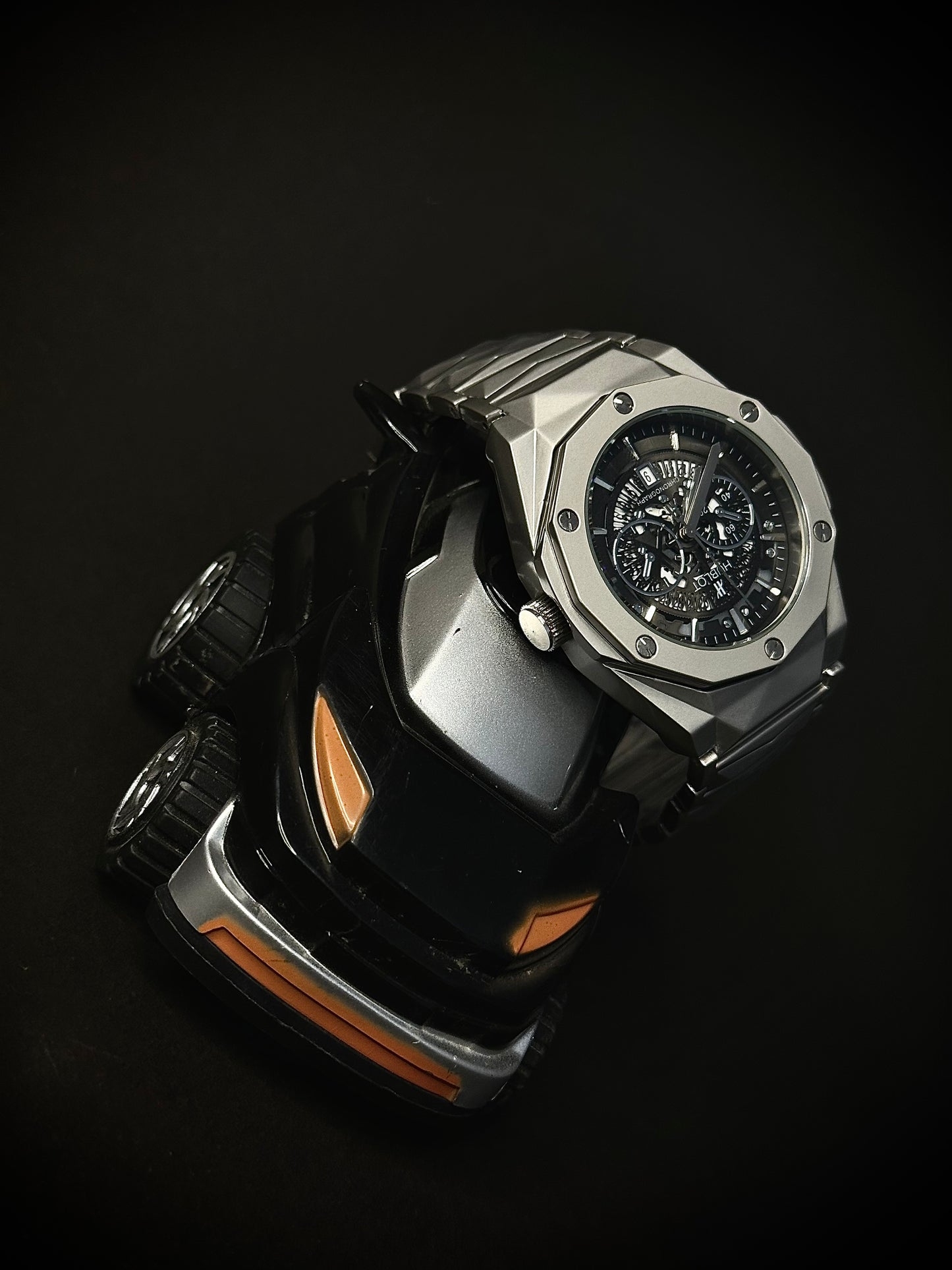 Hublot - Universe | Silver 3D design Chain | Date perpetual