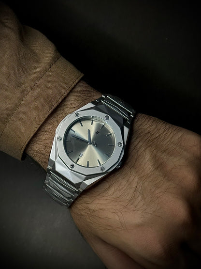 Hublot - Iced sea | Greenish 3D design Chain | Date perpetual