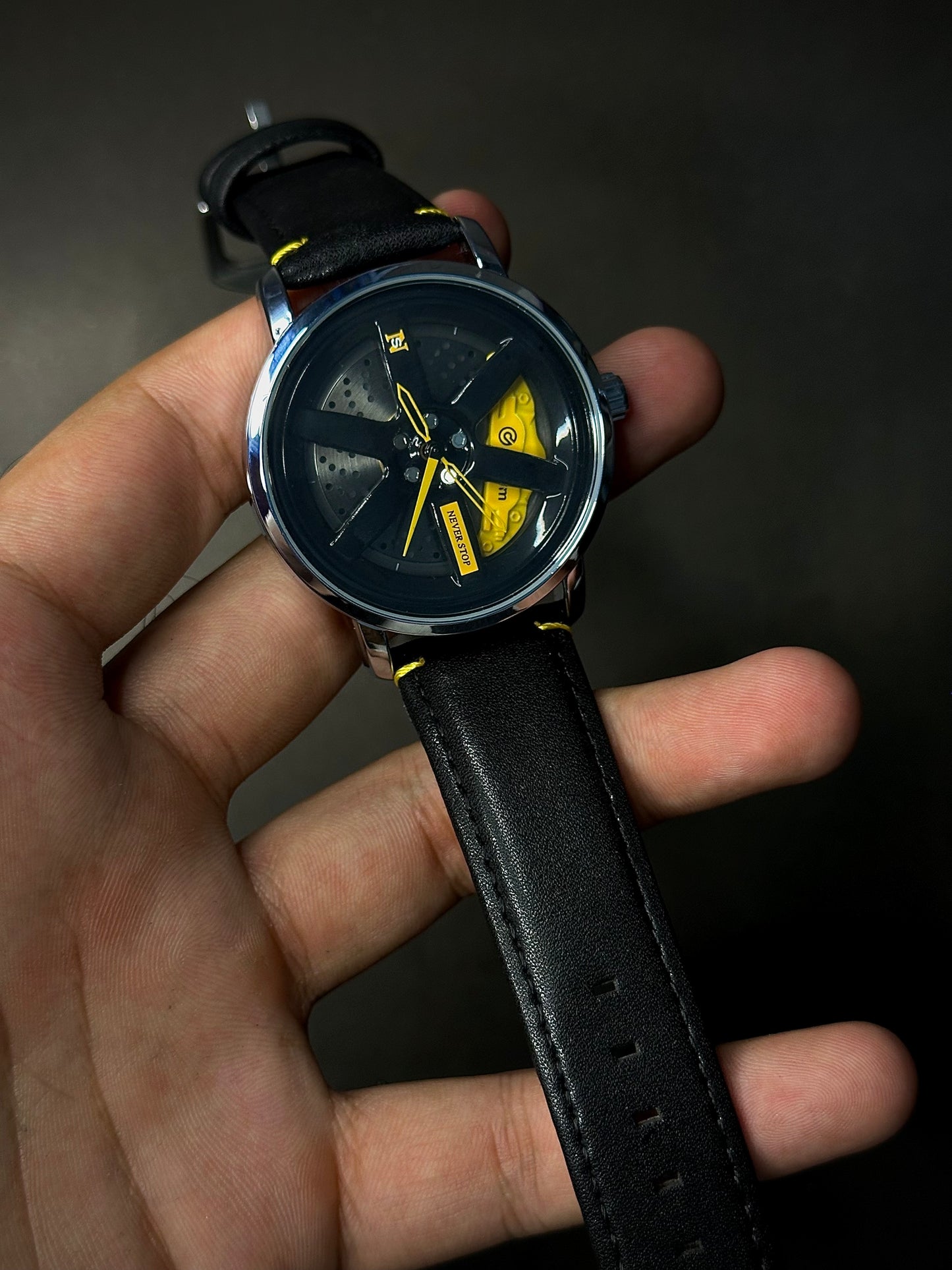 Gyro wheel and Alloy Rim watch (Strap & chain)