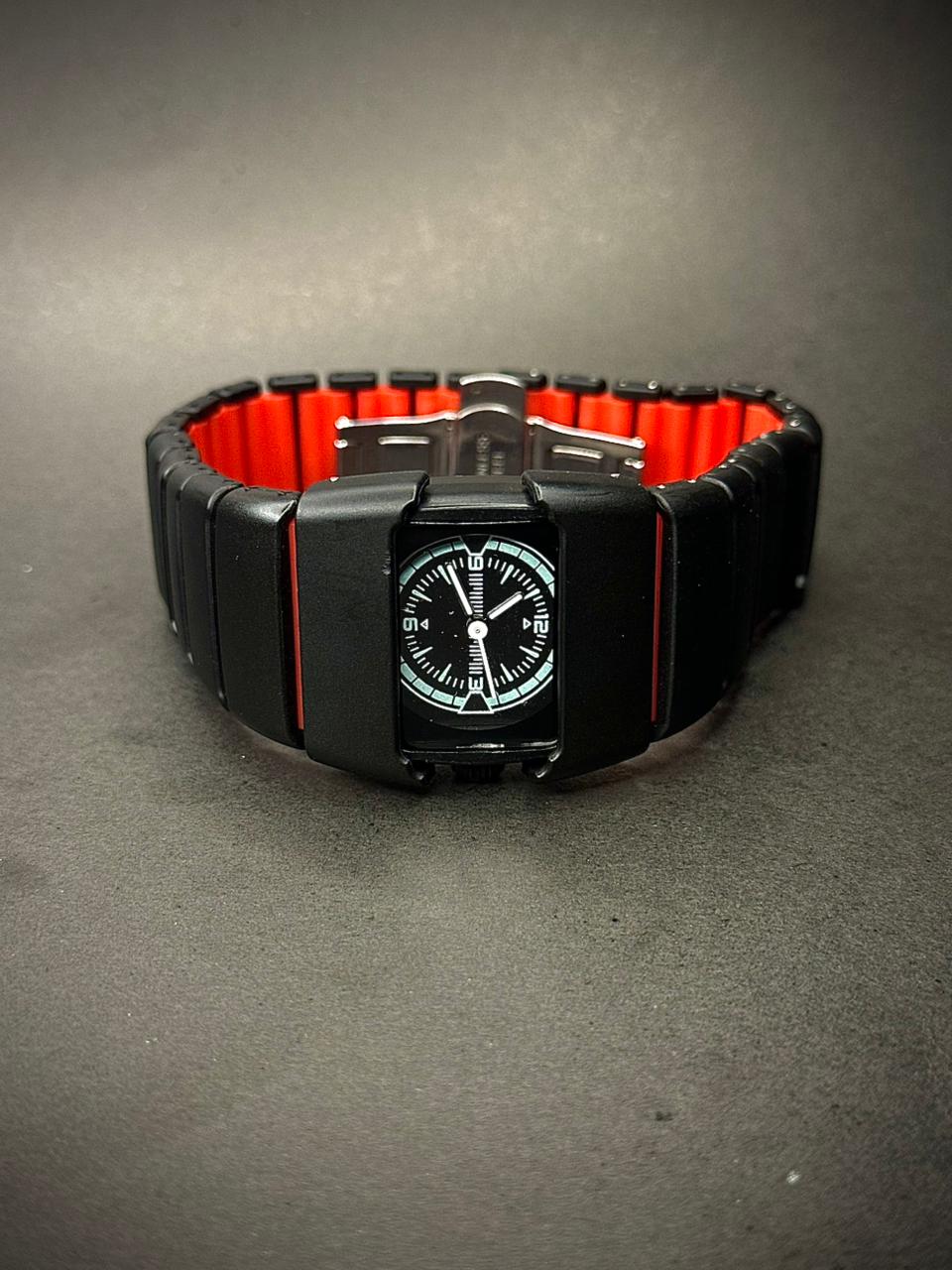 Unique Snake Watch | Double tone strap | fiber & silicone